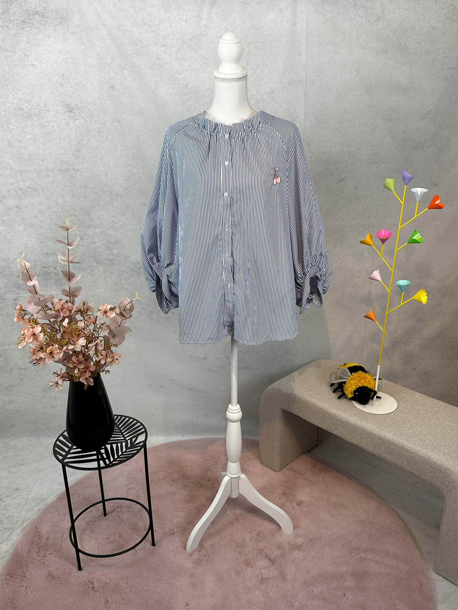 Bluse "Kirsche gestreift"