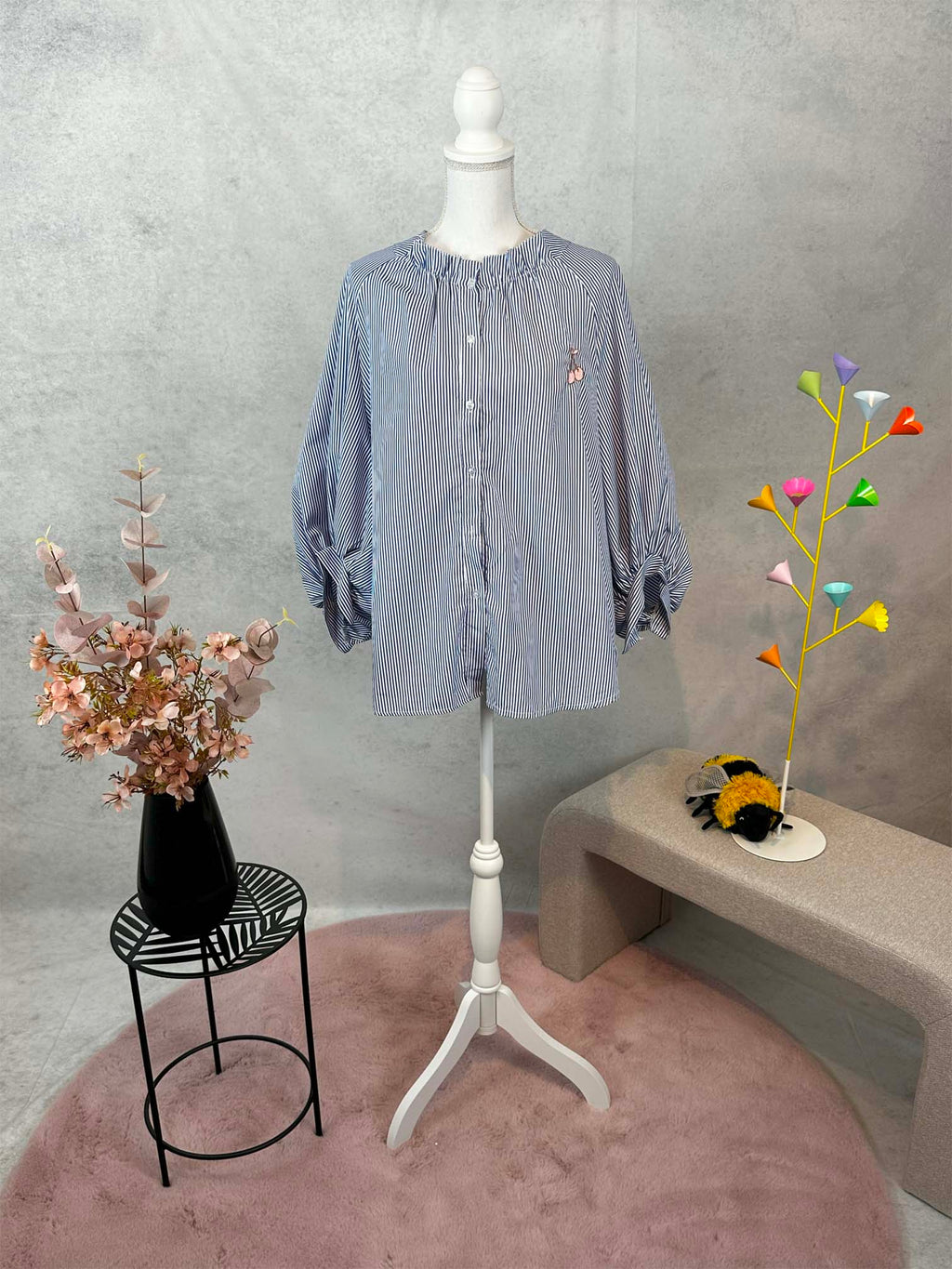 Bluse "Kirsche gestreift"