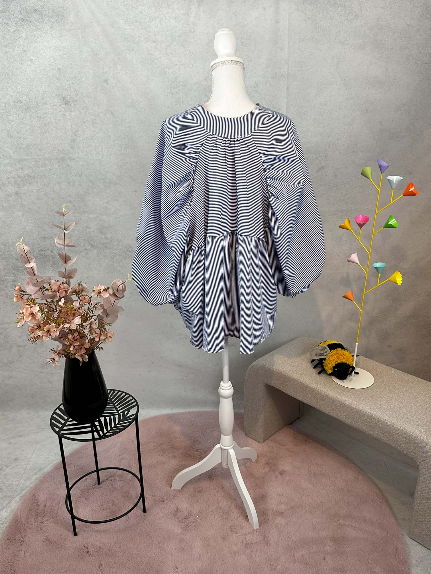 Bluse "Kirsche gestreift"