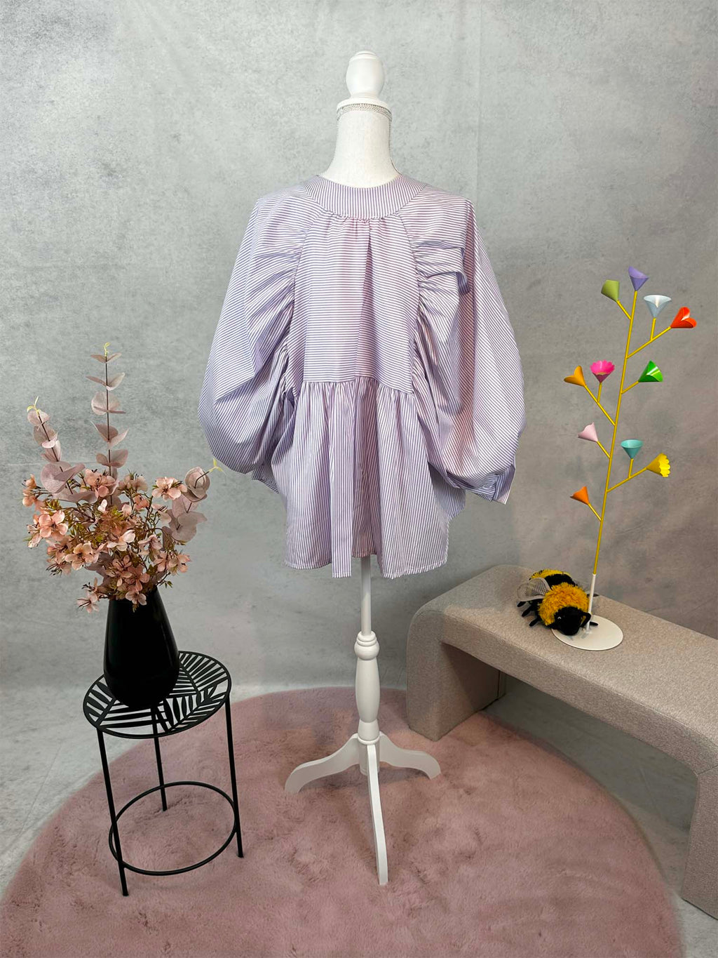 Bluse "Kirsche gestreift"